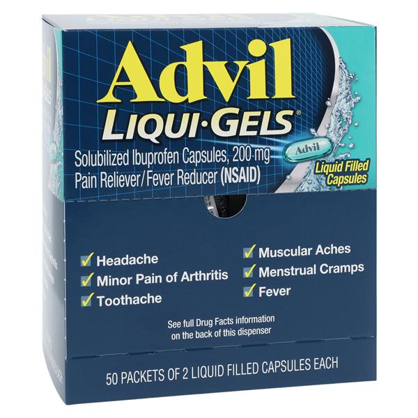 Advil NSAID Liquid Gel Capsules 200mg 50x2/Bx