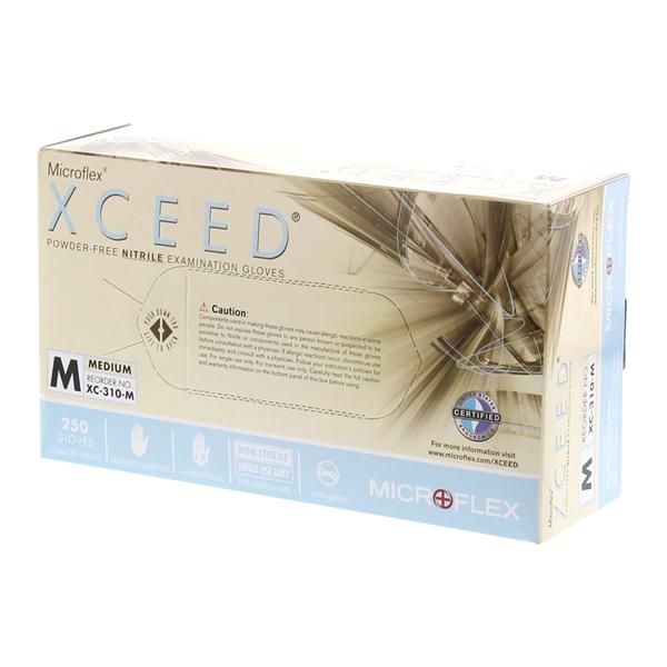 Xceed Nitrile Exam Gloves Medium Blue Non-Sterile