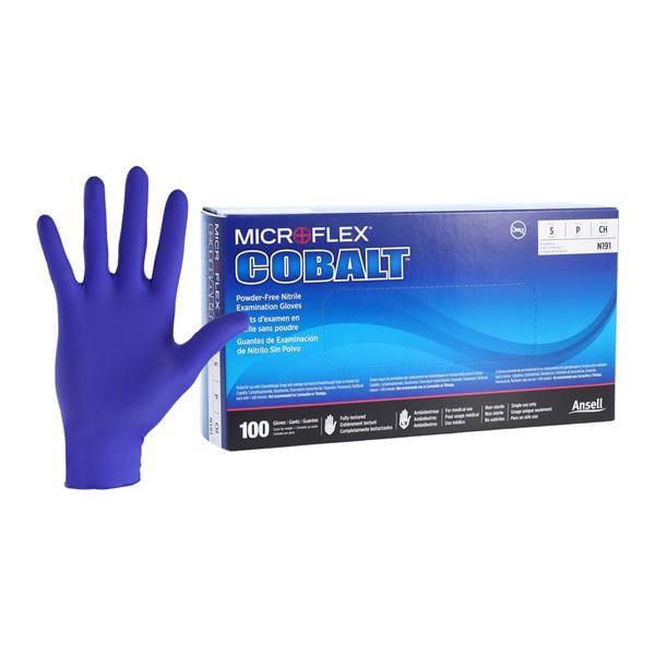 Cobalt Nitrile Exam Gloves Small Blue Non-Sterile