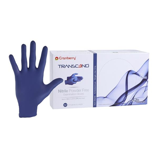 Transcend Nitrile Exam Gloves Medium Matte Blue Non-Sterile, 10 BX/CA