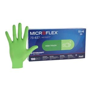 NeoSoft Neoprene Exam Gloves X-Small Green Non-Sterile, 10 BX/CA