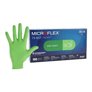 NeoSoft Neoprene Exam Gloves Large Green Non-Sterile, 10 BX/CA