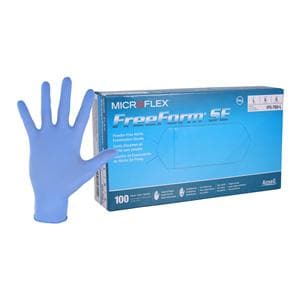 MICROFLEX FreeForm SE Nitrile Exam Gloves Large Standard Blue Non-Sterile