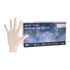 MICROFLEX Diamond Grip Plus Exam Gloves Small Standard Natural Non-Sterile