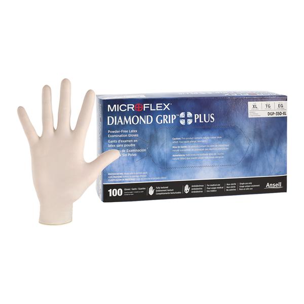 MICROFLEX Diamond Grip Plus Exam Gloves X-Large Standard Natural Non-Sterile