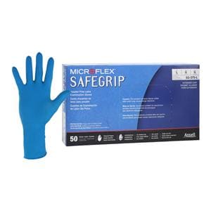 MICROFLEX SafeGrip Exam Gloves Large Extended Blue Non-Sterile