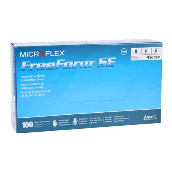 FreeForm SE Nitrile Exam Gloves Medium Blue Non-Sterile