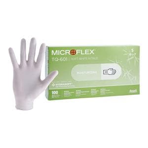 MICROFLEX Soft White Nitrile Exam Gloves Small Standard White Non-Sterile