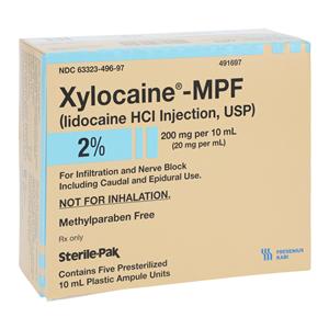 Xylocaine MPF Injection 2% Preservative Free Ampule 10mL 5/Bx