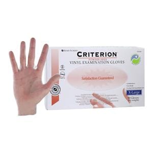 Criterion Vinyl Exam Gloves X-Large Standard Clear Non-Sterile