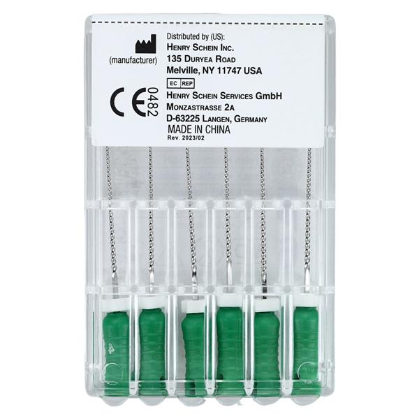 Endoflex Hand K-File 21 mm Size #35 Stainless Steel Green 6/Bx