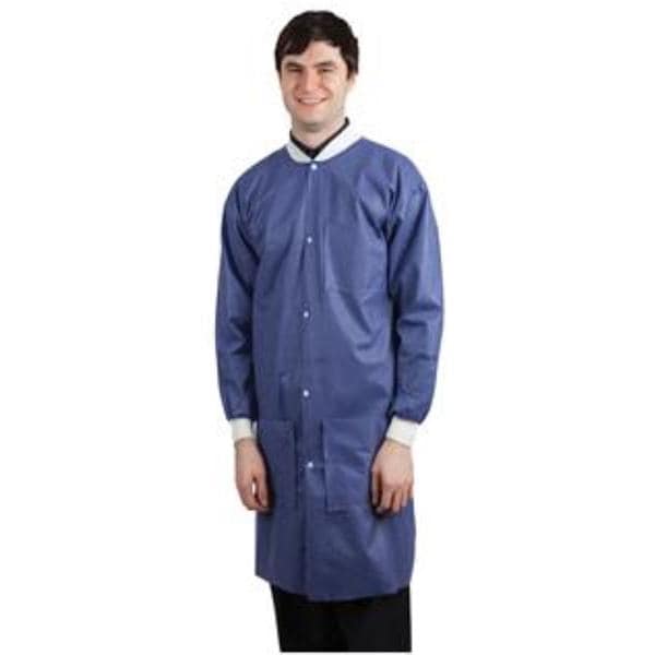 Maxi-Gard Protective Lab Coat SMS Large Blueberry 10/Pk