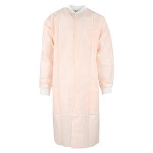 Maxi-Gard Protective Lab Coat SMS Large Light Pink 10/Pk