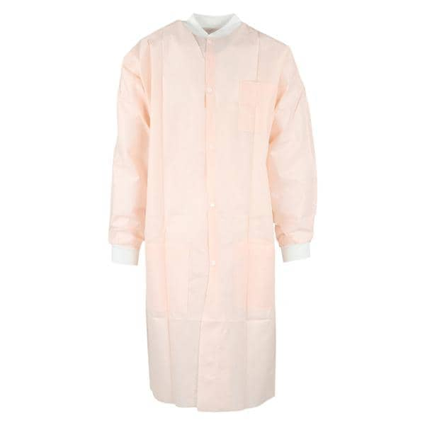 Maxi-Gard Protective Lab Coat SMS Large Light Pink 10/Pk