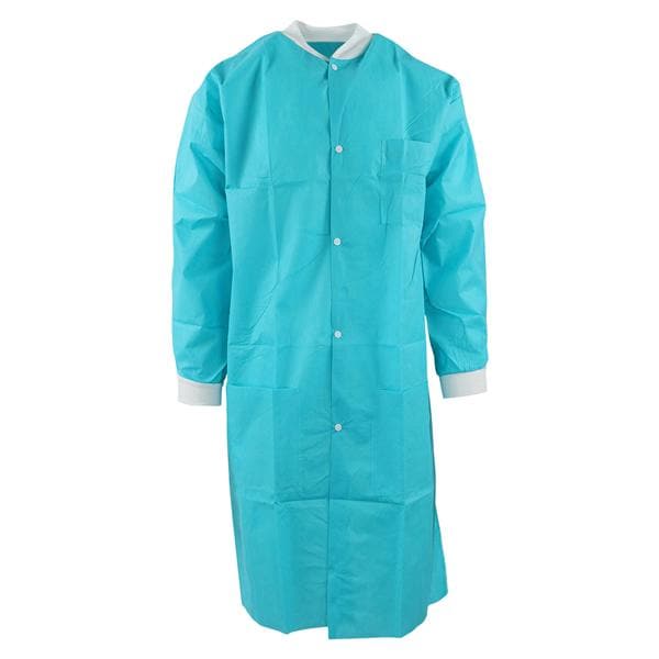 Maxi-Gard Protective Lab Coat SMS Large Teal 10/Pk