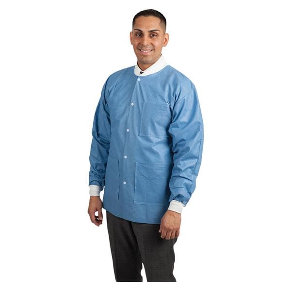 Maxi-Gard Protective Jacket SMS Medium Ceil Blue 10/Pk