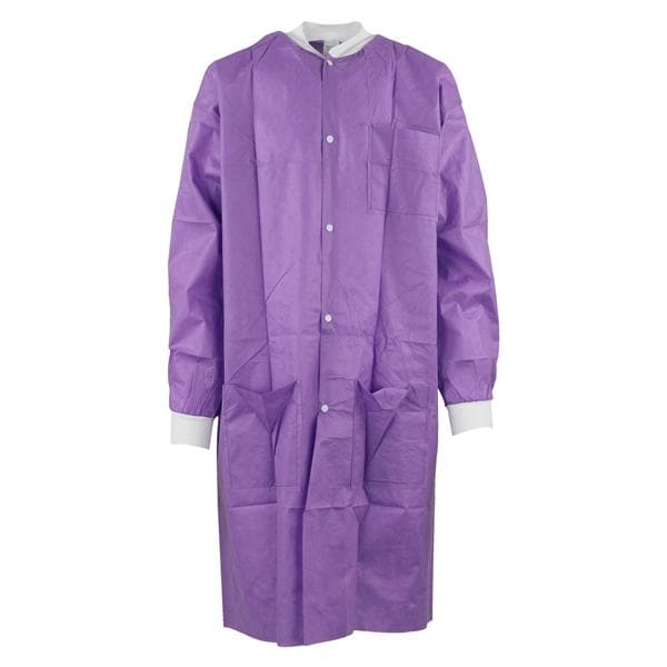 Maxi-Gard Protective Lab Coat SMS Small Purple 10/Pk