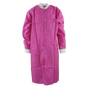 Maxi-Gard Protective Lab Coat SMS Small Raspberry 10/Pk