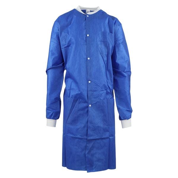 Maxi-Gard Protective Lab Coat SMS 2X Large Ceil Blue 10/Pk