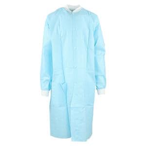 Maxi-Gard Protective Lab Coat SMS Medium Sky Blue 10/Pk