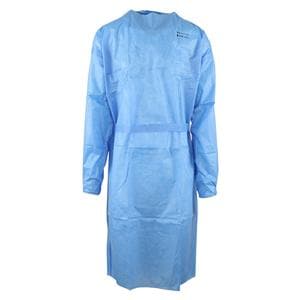 Isolation Gown AAMI Level 1 SMS Medium Blue 10/Bg