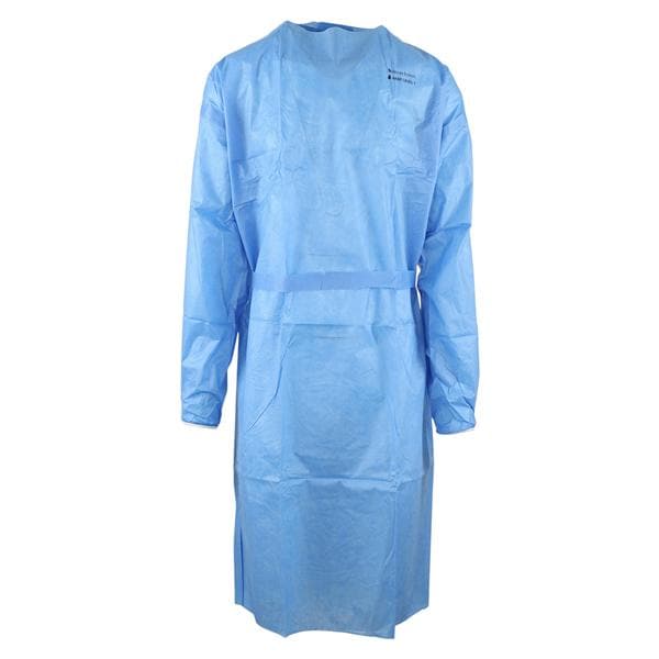 Isolation Gown AAMI Level 1 SMS Medium Blue 10/Bg