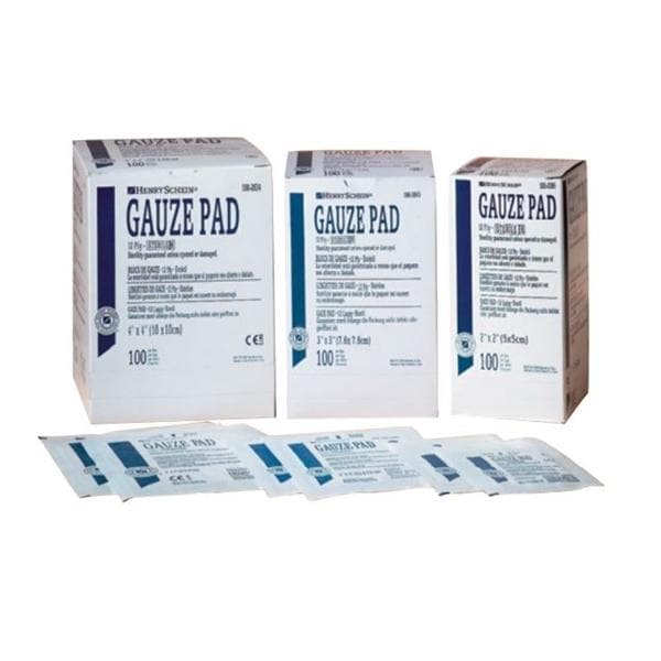 100% Cotton Gauze Pad 2x2" 12 Ply Sterile Square LF