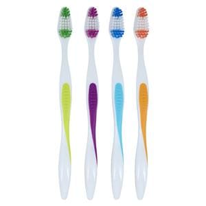 Acclean Toothbrush Adult 47 Tuft Compact 4 Assorted Colors 72/Bx