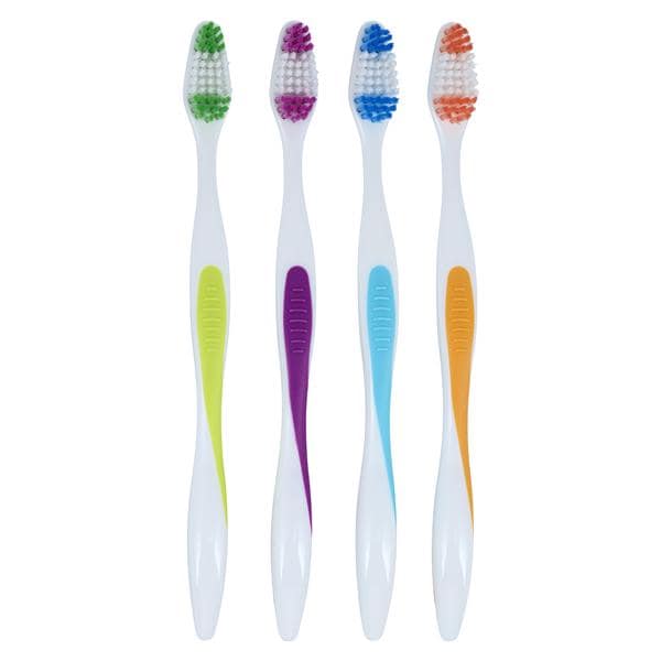 Acclean Toothbrush Adult 47 Tuft Compact 4 Assorted Colors 72/Bx