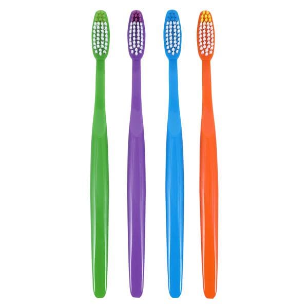 Acclean Toothbrush Adult Angled 40 Tuft Compact 4 Colors 72/Bx