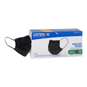 Criterion Earloop Mask ASTM Level 3 Black Adult 50/Bx