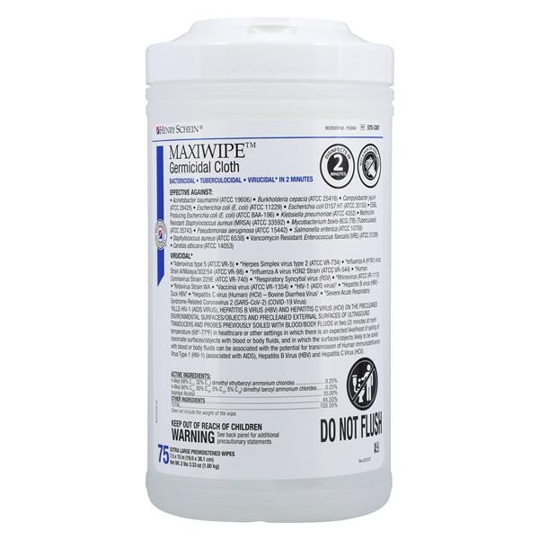 Maxiwipe Surface Disinfectant Wipes 75 / canister 75/Cn