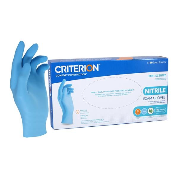 Criterion Nitrile Glove Gloves Small 230mm Blue Non-Sterile, 20 BX/CA