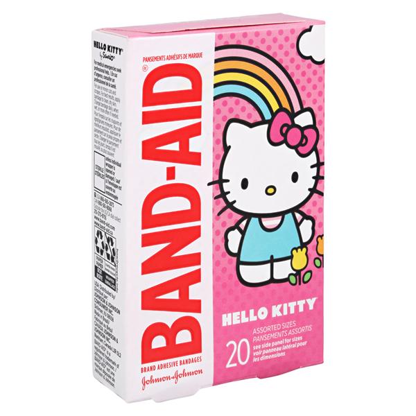 Band-Aid Strip Bandage Plastic Assorted Sizes Hello Kitty Sterile 20/Bx, 24 BX/CA