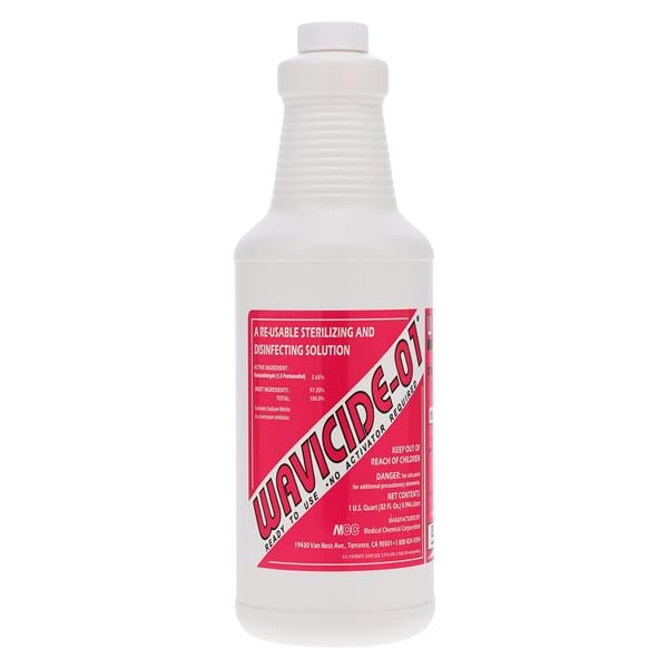 Wavicide 01 High Level Disinfectant 2.65% Glutaraldehyde 1 Quart Ea