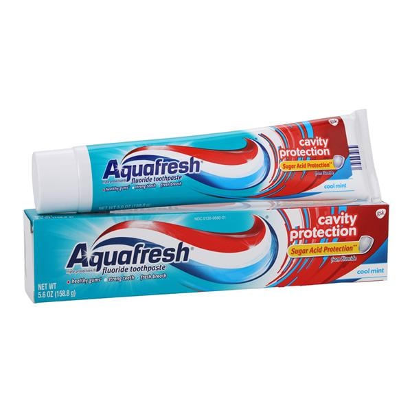 Aquafresh Cavity Protection Cool Mint Toothpaste 5.6 oz 0.25% NaF 5.6oz/Tb, 12 TB/CA