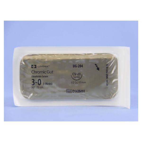 Surgigut Suture 3-0 30" Chromic Gut Monofilament CV-23 Undyed 36/Ca