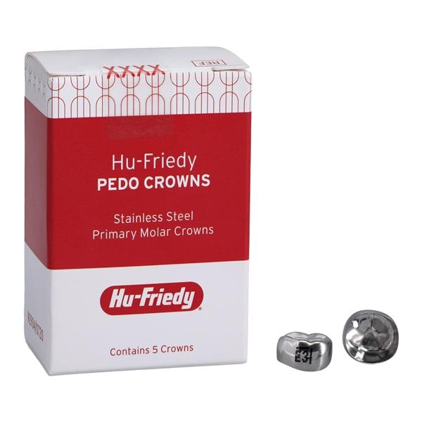 PEDO CROWNS Stainless Steel Crowns Size LRE3 2nd Prim LRM Refill 5/Pk