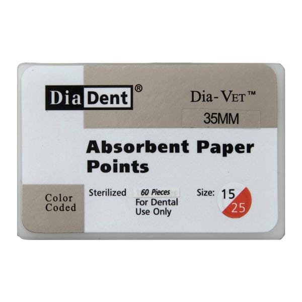 Dia-Vet Absorbent Points Size 15-25 0.02 60/Bx