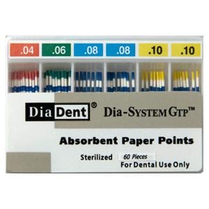 Dia-SystemGTP Absorbent Points .04 Red 25 100/Bx