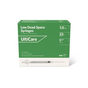 UltiCare _ Syringe/Needle 22gx1-1/2" 1mL Fixed Prm Atch Ndl Cnvntnl LDS 100/Bx