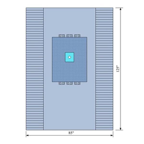 85"x125" Sterile Surgical Drape Fenestrated