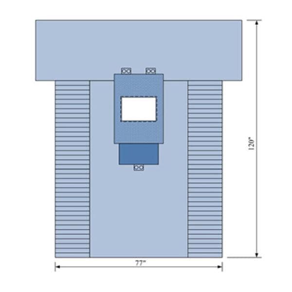 77x120" Sterile Breast Drape Fenestrated