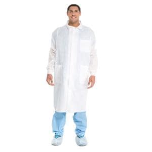 Universal Precautions Lab Coat 3 Layer SMS Small White 25/Ca