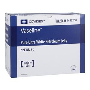 Vaseline Pure Petroleum Jelly Petroleum 5gm Ultra White Sterile 144/Bx