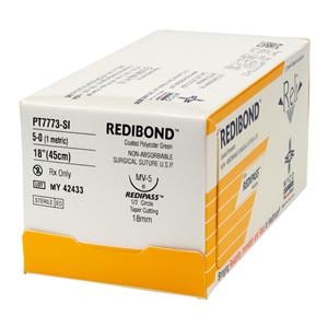 Reli Redibond Suture 5-0 18" Polyester Braid MV-5 Green 12/Bx