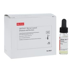 Ortho Control Rh-hR Standard 15x10mL For Slide/ Modified Tube Testing 15/bx