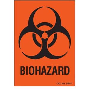 Biohazard 3x2-1/2" Informational Label 500/RL