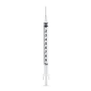 Allergy Syringe/Needle 23gx1/2" 1cc Conventional Low Dead Space 1000/Ca