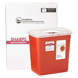 Sharps Management Sharps Mailer System 2gal Large Adj Rtr Clsr Red/White Ea